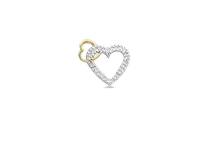 2 Tone Plated | Heart Pendants